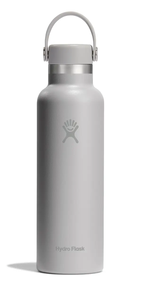 Hydro Flask Water Bottle - Insulated Stainless Steel - Non Spill, Leakproof in 21 Oz Birch Gray | Keeps Drinks Cold 24H & Hot 12H - main product image