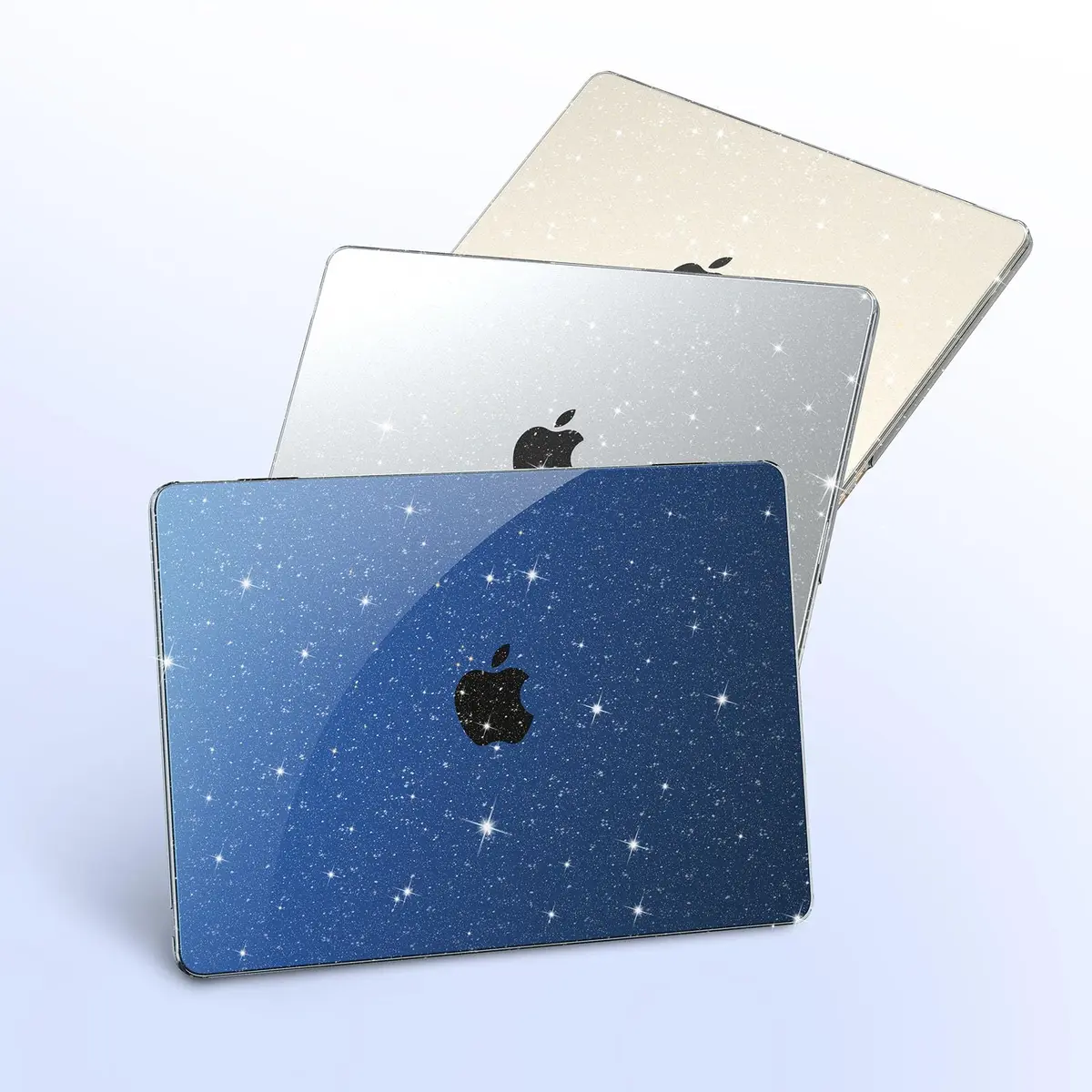 EooCoo Sparkly Midnight Case for MacBook Air 13 inch 2022-2026 | Glitter Design & Heat Dissipation - view 8