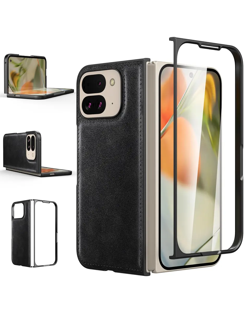 Foluu Cellular Phone Case for Google Pixel 9 Pro Fold 2024 | Slim Leather & Hard PC Shell - main product image