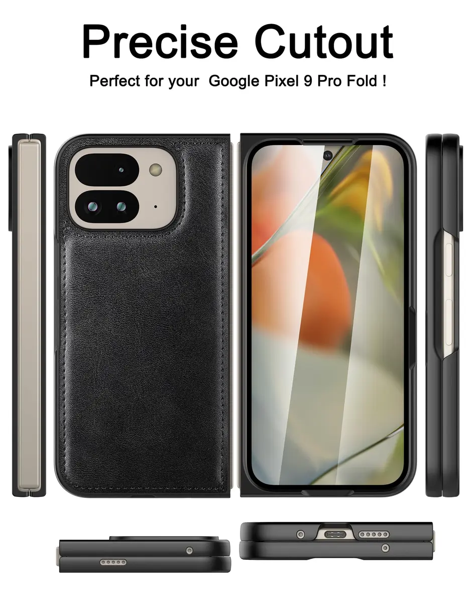 Foluu Cellular Phone Case for Google Pixel 9 Pro Fold 2024 | Slim Leather & Hard PC Shell - view 5
