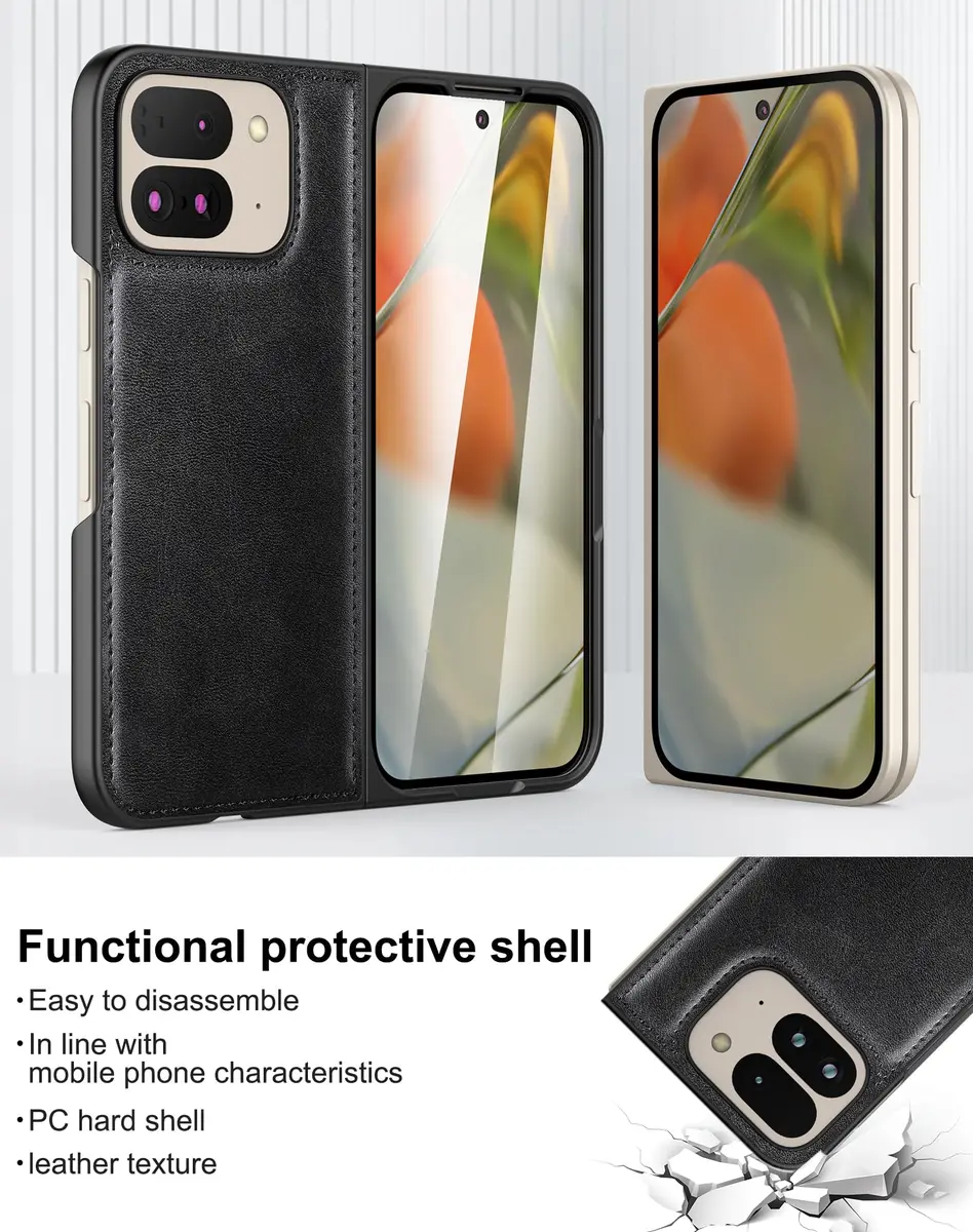 Foluu Cellular Phone Case for Google Pixel 9 Pro Fold 2024 | Slim Leather & Hard PC Shell - view 8