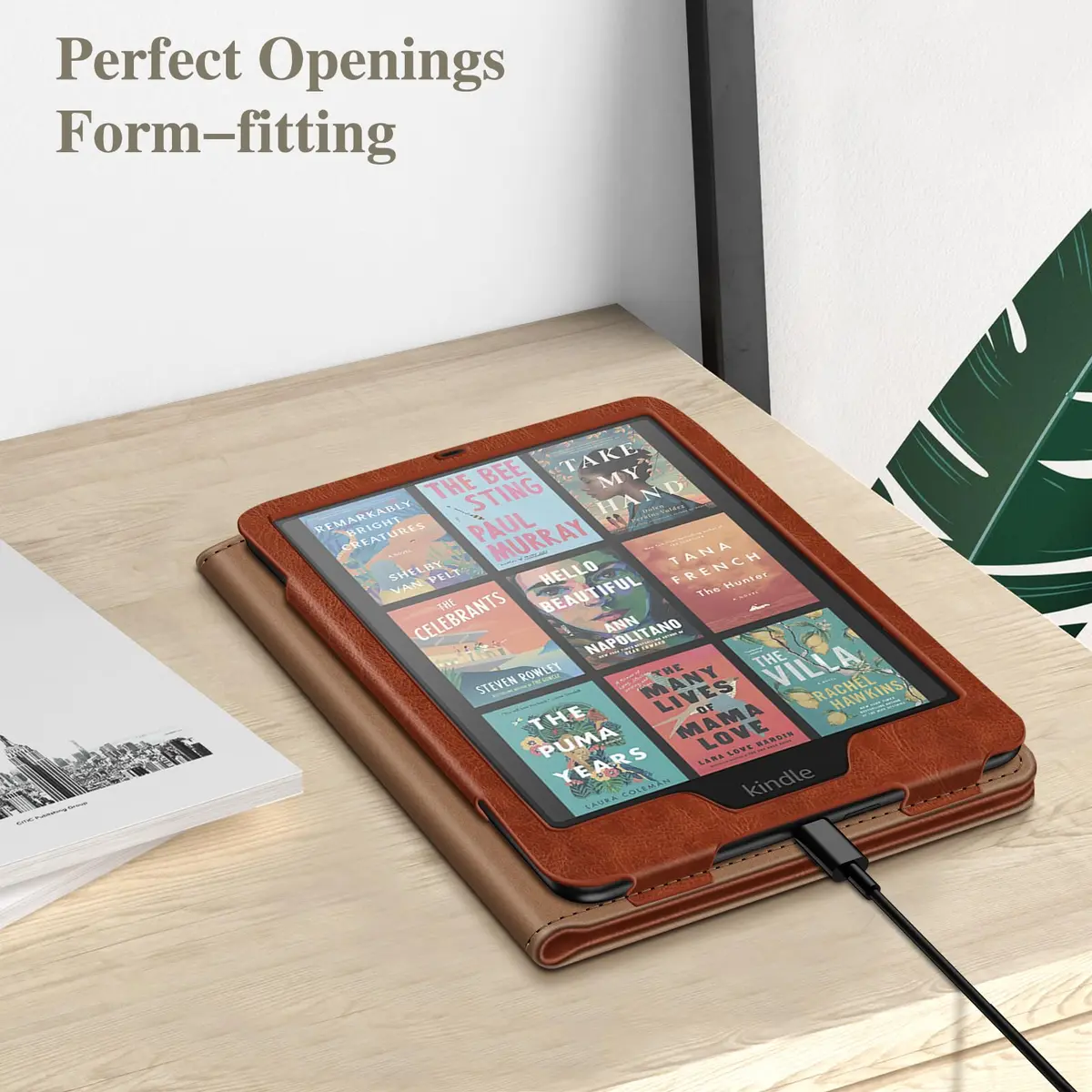 Fintie Case for Kindle Paperwhite 12th/11th Gen & Colorsoft 7"/6.8" | Vintage Brown PU Leather Stand Cover with Card Slot & Auto Sleep/Wake - view 6