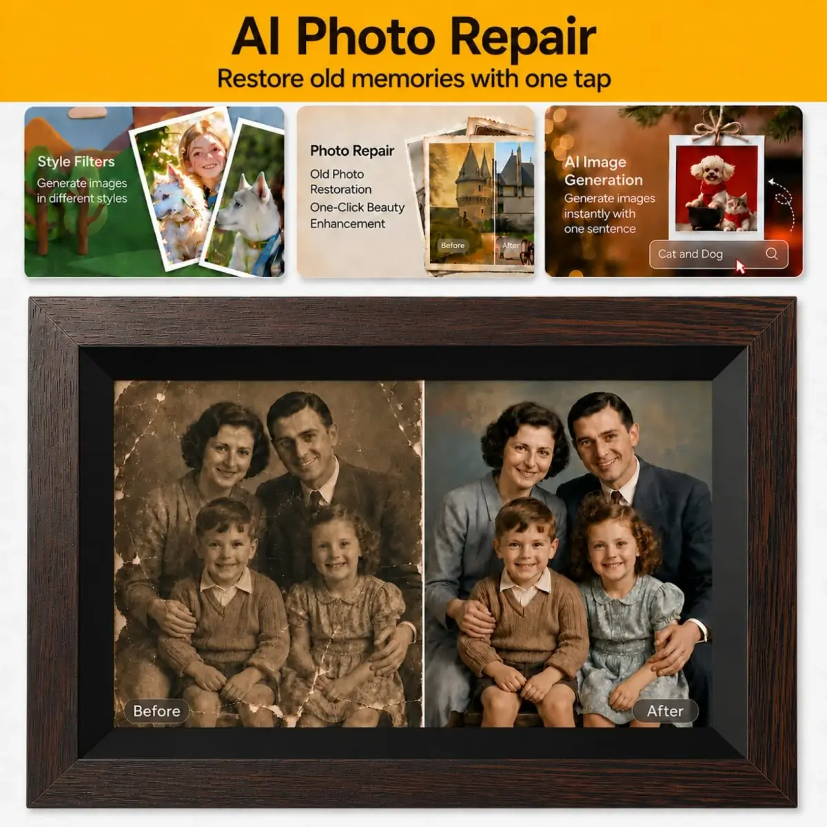 KODAK 10.1 Inch WiFi Digital Picture Frame with 32GB Storage, 1280x800 IPS Touch Screen | Share Moments Instantly - view 3
