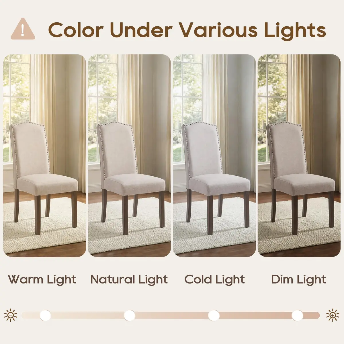SNUGWAY Upholstered Dining Chair Modern Parsons Set of 6 | Elegant & Comfortable - view 8