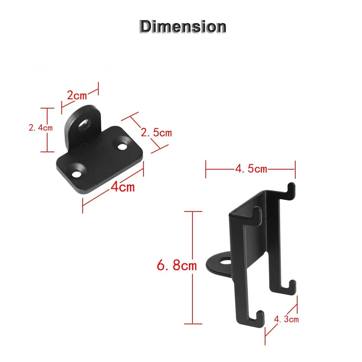 EUGOOCX 2 Pack Wall Mount Brackets for Bose Virtually Invisible 300 Wireless Surround Speakers, Black | Adjustable Metal Mounts - view 6