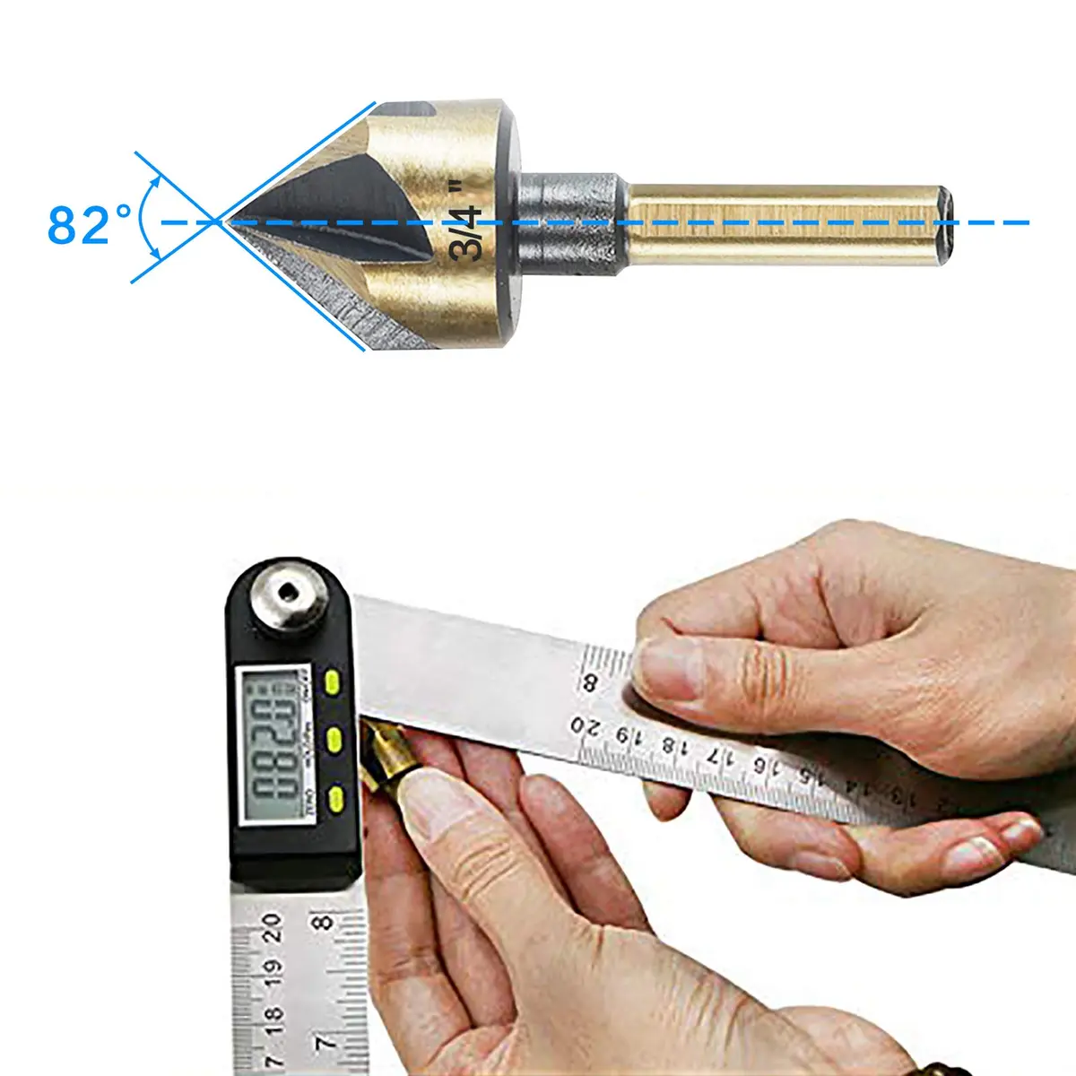 DKIBBITH Countersink Drill Bit Set 3/8" | Precise 82° High-Speed Steel Bits for Wood, Metal & Plastic - view 5