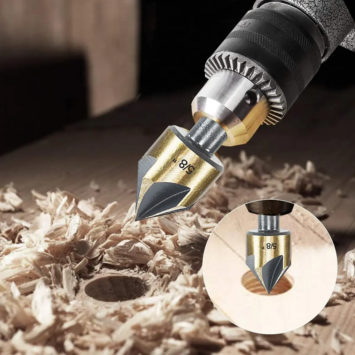 DKIBBITH Countersink Drill Bit Set 3/8" | Precise 82° High-Speed Steel Bits for Wood, Metal & Plastic - view 7