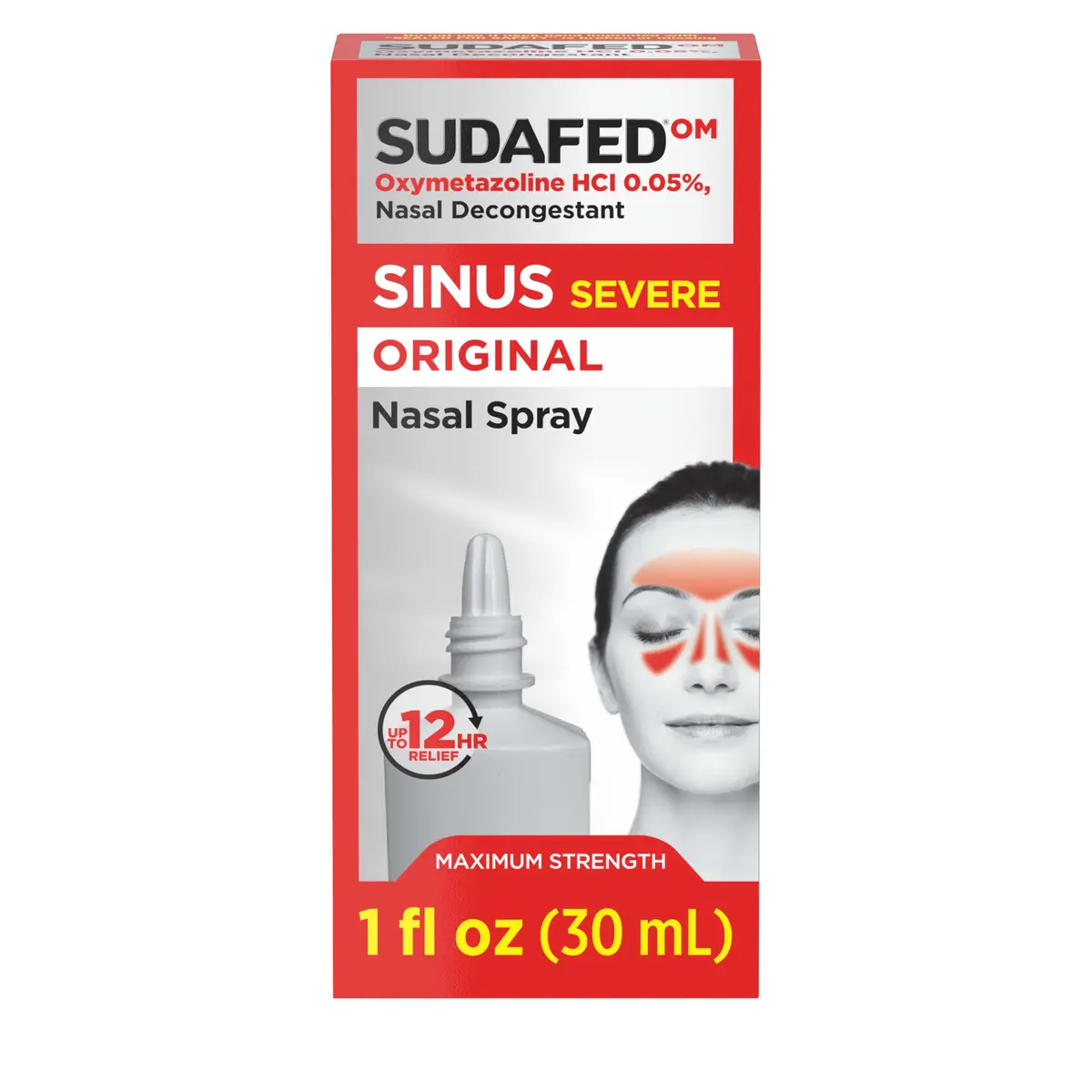 Sudafed Sinus Severe Nasal Spray 1 fl oz | Fast-Acting Sinus Relief for Adults & Kids 6+ - main product image