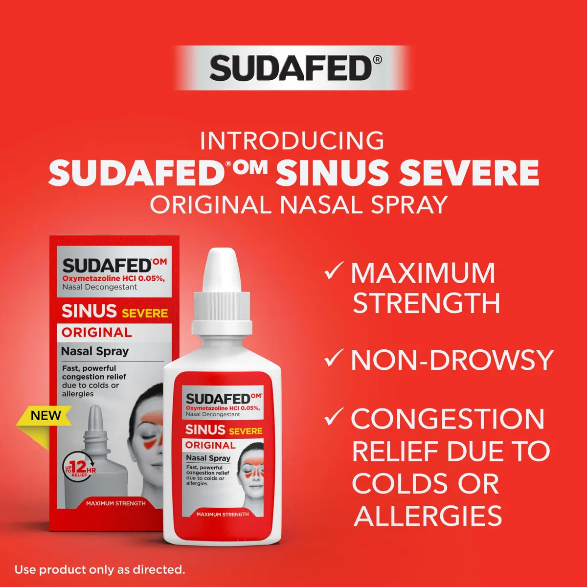 Sudafed Sinus Severe Nasal Spray 1 fl oz | Fast-Acting Sinus Relief for Adults & Kids 6+ - view 3