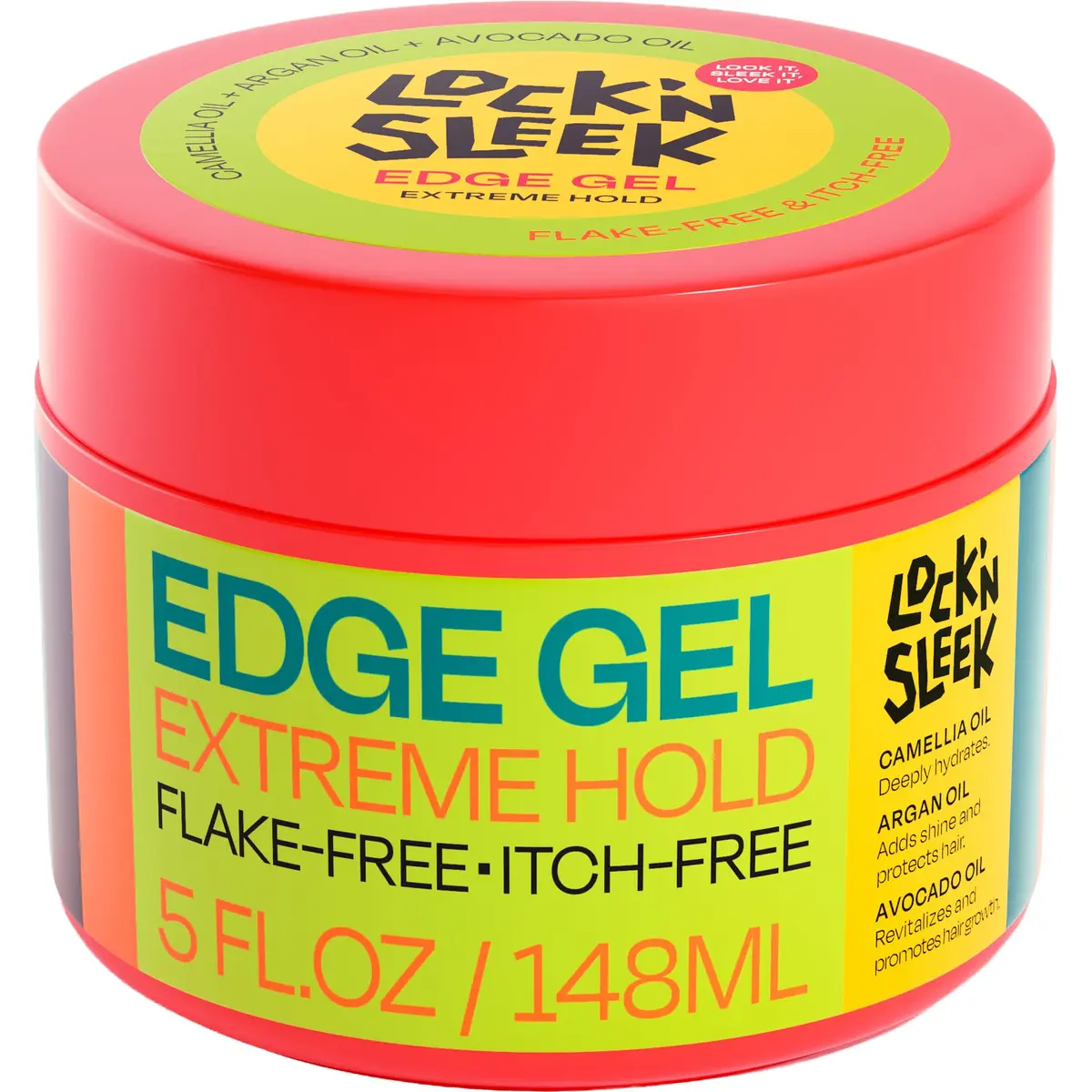 LOCK'N SLEEK Edge Control Gel Extreme Hold No Flake 5oz | Tames Frizz & Edges, All-Day Control - main product image