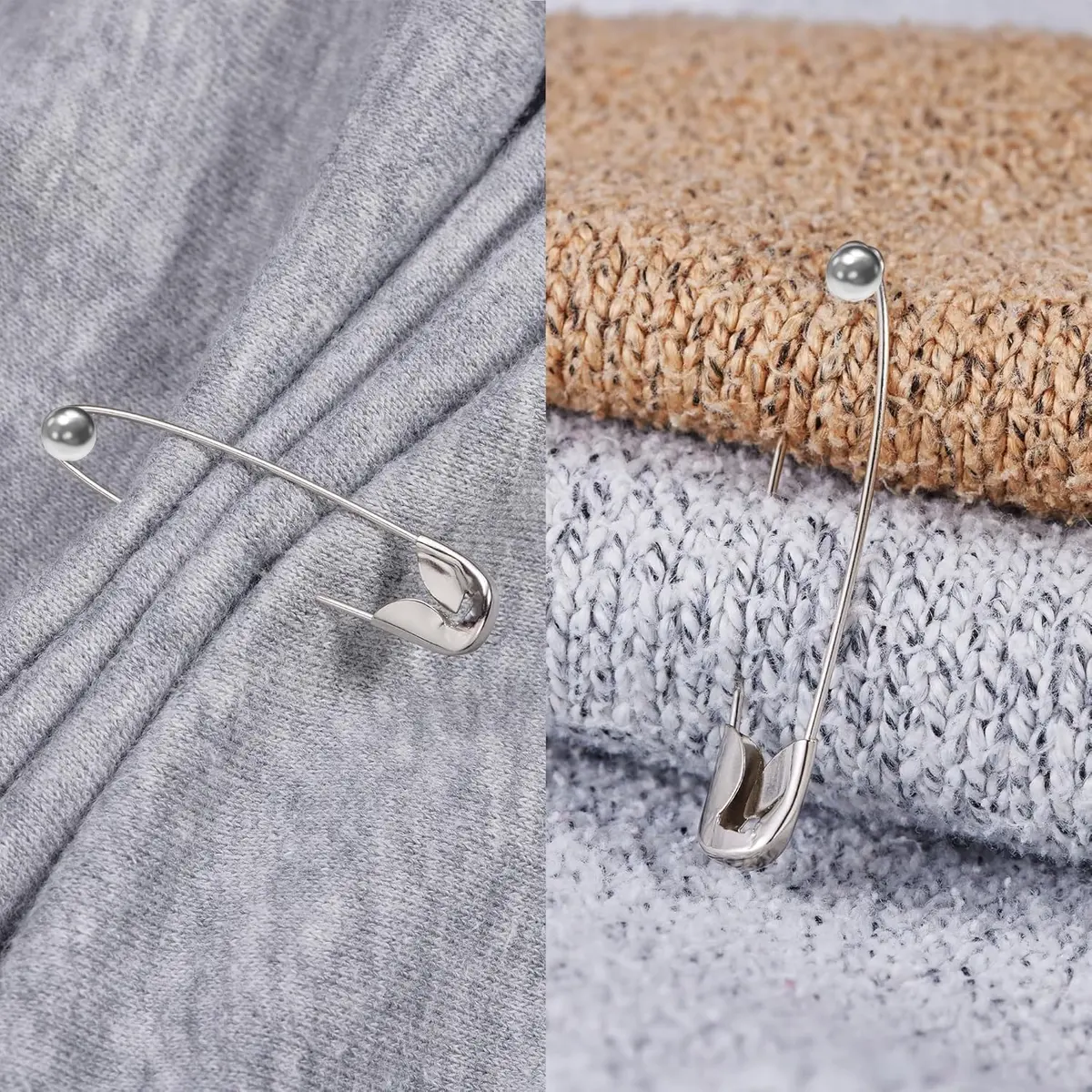 VAMA Fashions Metal Ball Safety Pin Set 4.5cm | Elegant Saree & Hijab Pins for Women - view 6