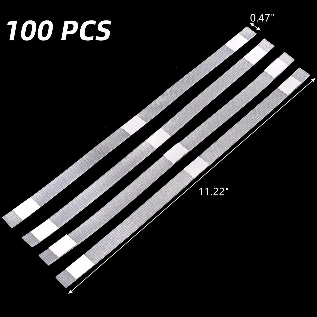 ZEAYEA Office & School Supplies Glue Strips 100 pcs | Mesh Backing for Binding & Repair - view 2