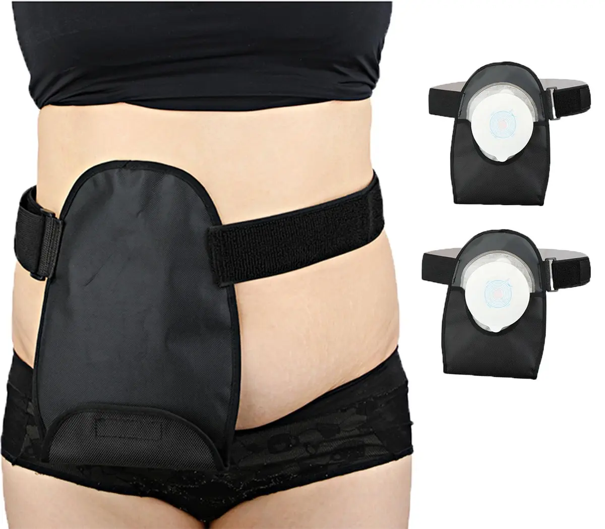 SinaiSea Waterproof Ostomy Bag Cover Belt Adjustable Washable Colostomy Bag Protector (2 Pack) | Leak-proof, Odour Masking & Noise Reduction - main product image