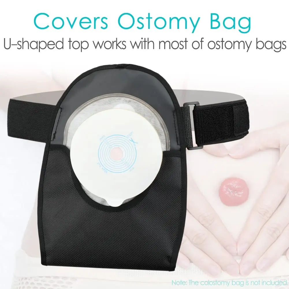 SinaiSea Waterproof Ostomy Bag Cover Belt Adjustable Washable Colostomy Bag Protector (2 Pack) | Leak-proof, Odour Masking & Noise Reduction - view 3