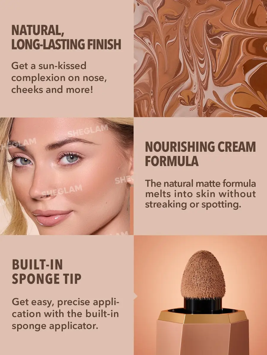 SHEGLAM Sun Beam Matte Liquid Bronzer-Toffee | Long-Lasting, Nourishing, Cruelty-Free (70-120 chars) - view 2