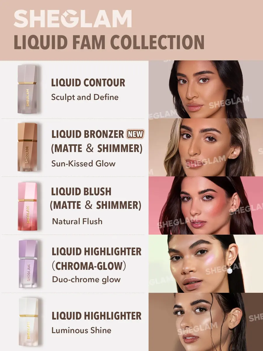SHEGLAM Sun Beam Shimmer Liquid Bronzer-Terracotta | Long-Lasting Sun-Kissed Glow for All Skin Types - view 7