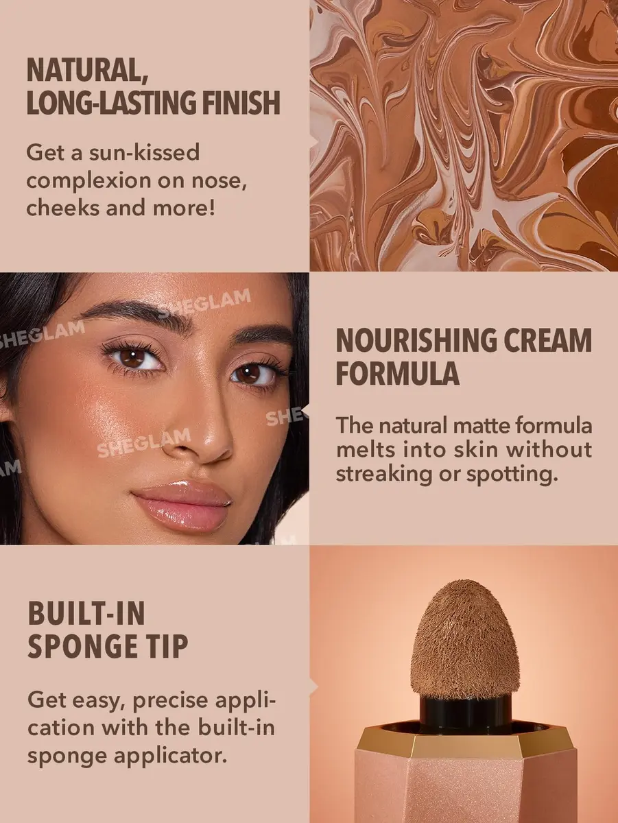 SHEGLAM Sun Beam Shimmer Liquid Bronzer-Terracotta | Long-Lasting Sun-Kissed Glow for All Skin Types - view 8