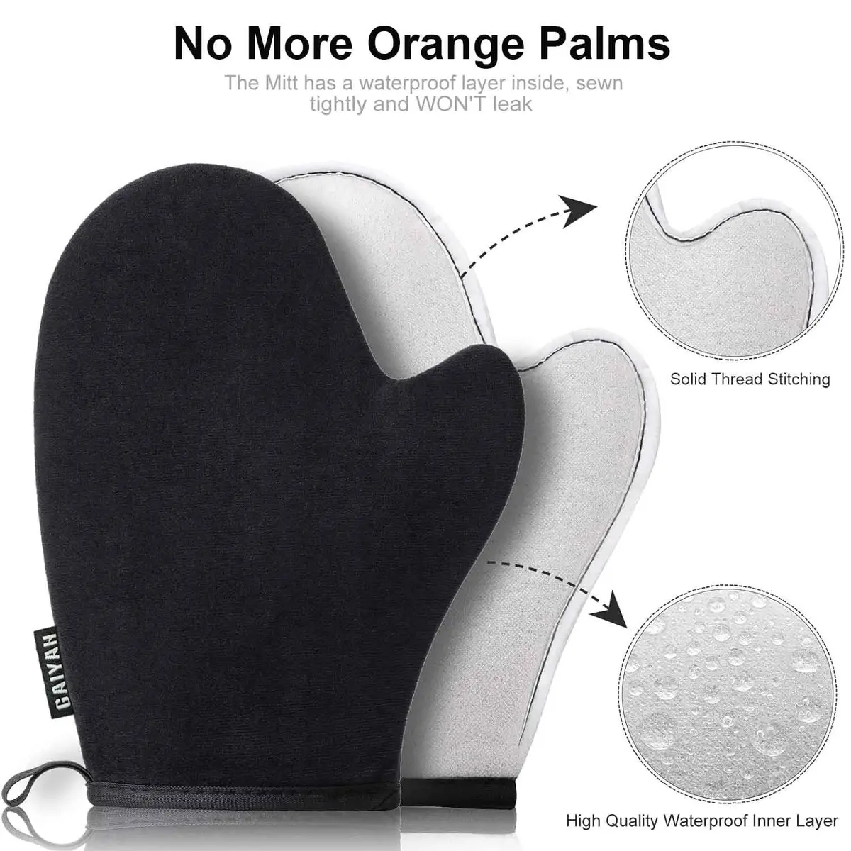 G GAIYAH 3 in 1 Self Tanning Mitts Kit | Double-sided, Waterproof, Reusable for Even Tan - view 3