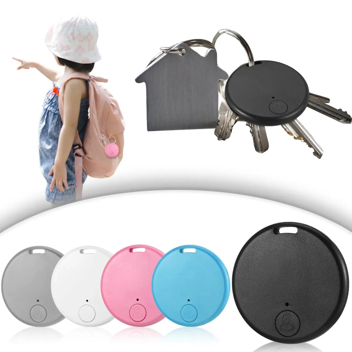 Konohan Smart Item Finder 5-Pack Macaron Color | Bluetooth Tracker for Keys, Wallets, Luggage - main product image