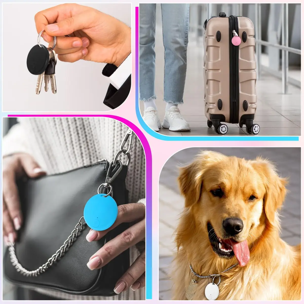 Konohan Smart Item Finder 5-Pack Macaron Color | Bluetooth Tracker for Keys, Wallets, Luggage - view 5