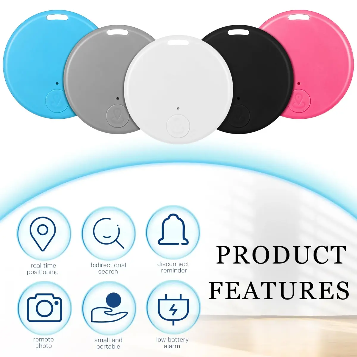 Konohan Smart Item Finder 5-Pack Macaron Color | Bluetooth Tracker for Keys, Wallets, Luggage - view 2