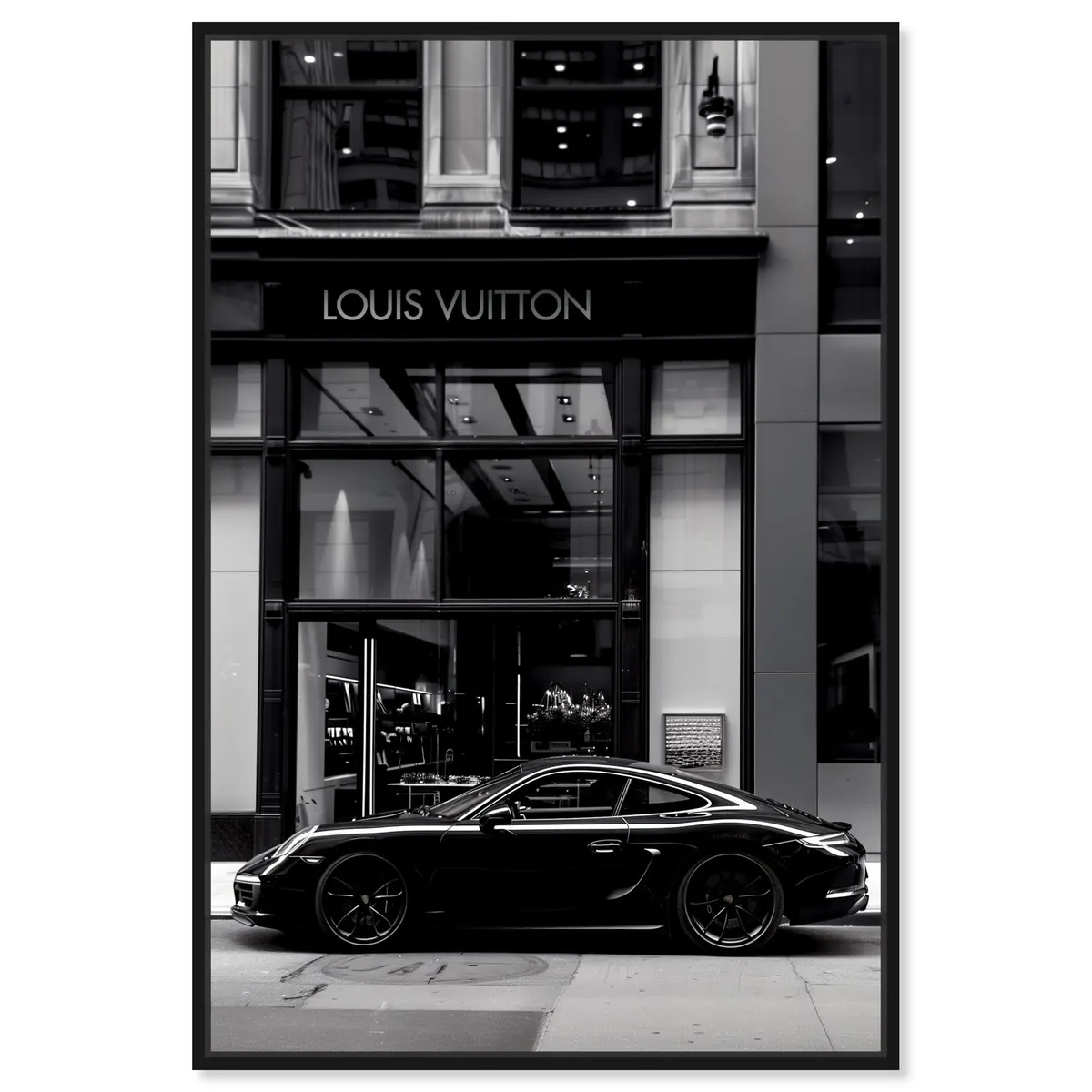 NotoriArt Wall Art 36"x54" | Black & White Canvas with Floater Frame - main product image