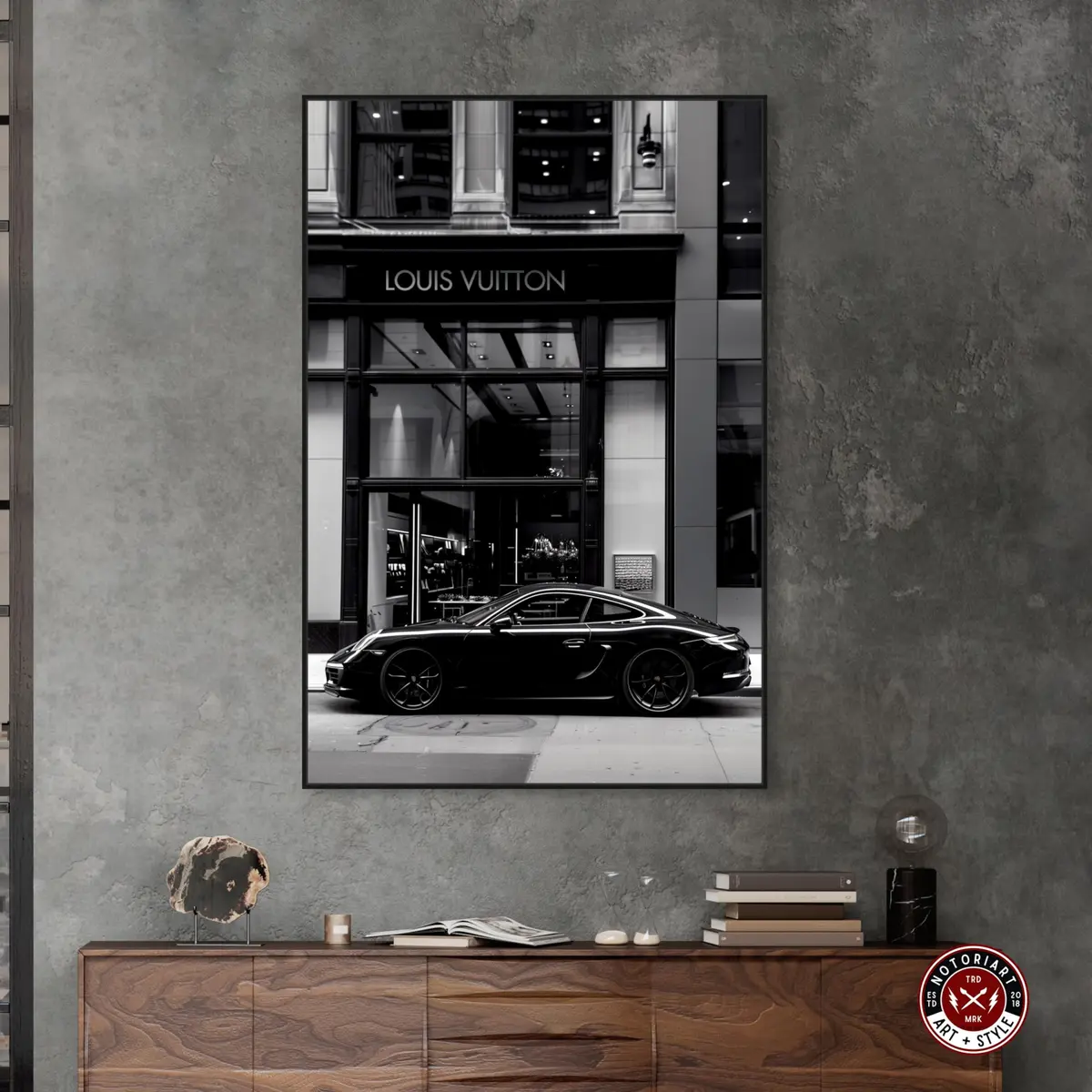 NotoriArt Wall Art 36"x54" | Black & White Canvas with Floater Frame - view 2