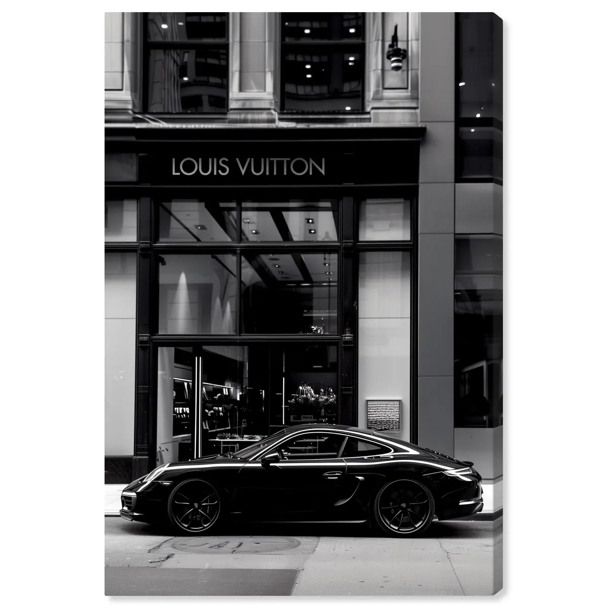 NotoriArt Wall Art - Black & White Canvas Print 45"L x 30"W | Gallery Wrapped, Modern Style - main product image