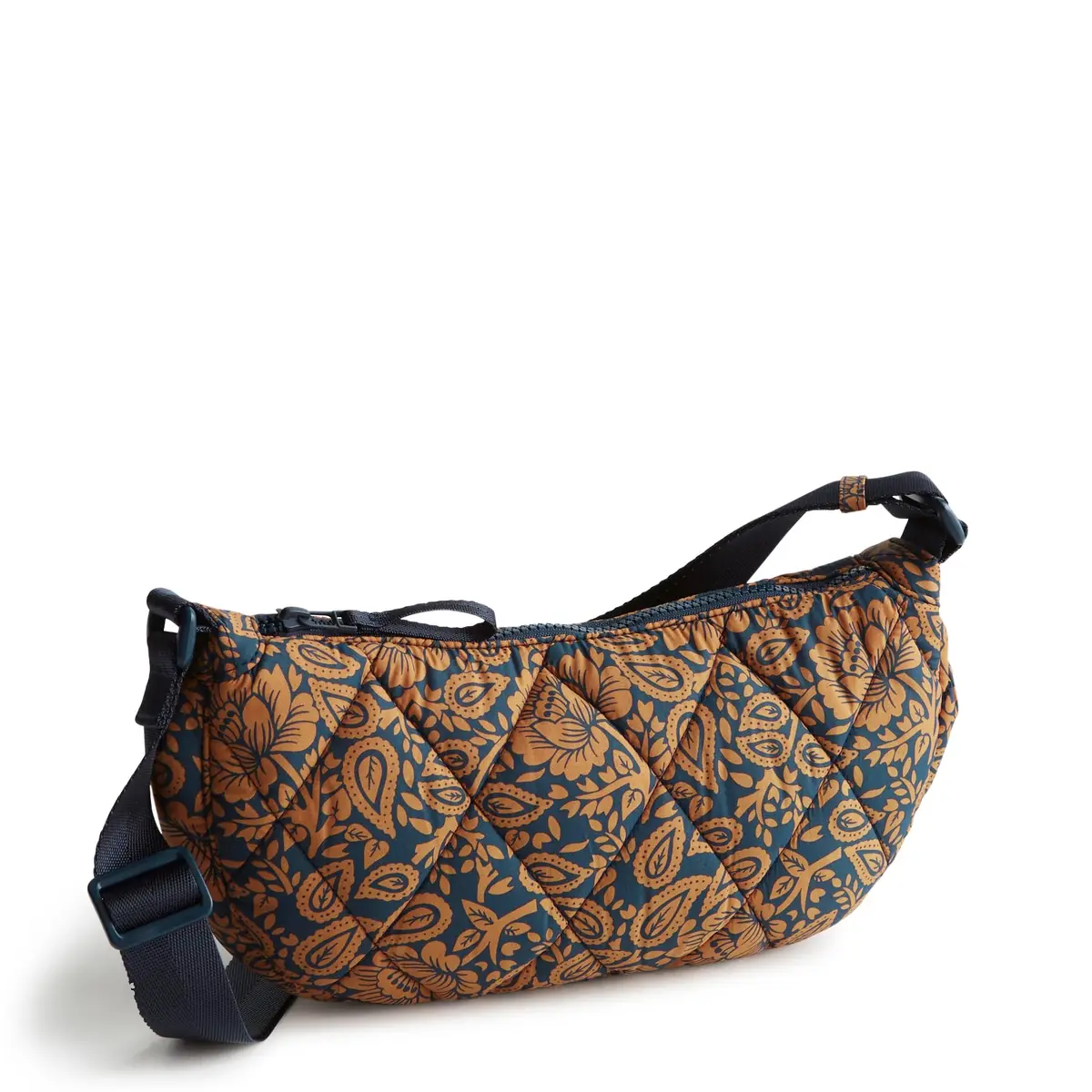 Vera Bradley Featherweight Springbrook Sling Crossbody Bag, Lotus Montage Roasted Pecan | Compact, Lightweight & Stylish - main product image