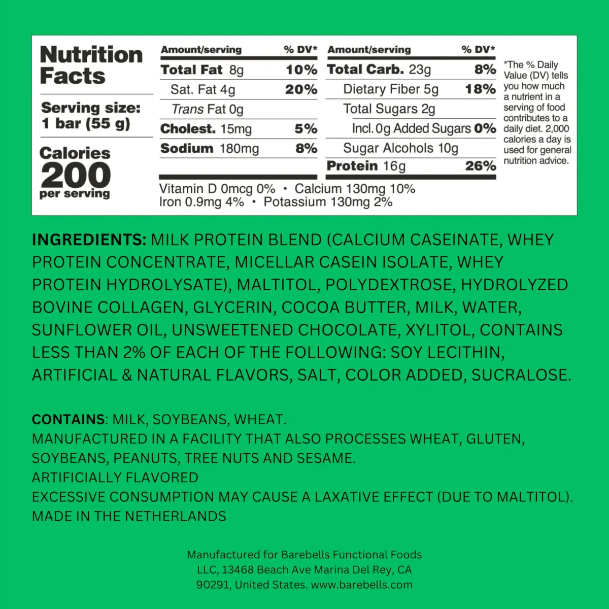BAREBELLS Soft Protein Bars Banana Caramel 12 Bars (12 Count) | High Protein Snack for Fitness Goals - view 7