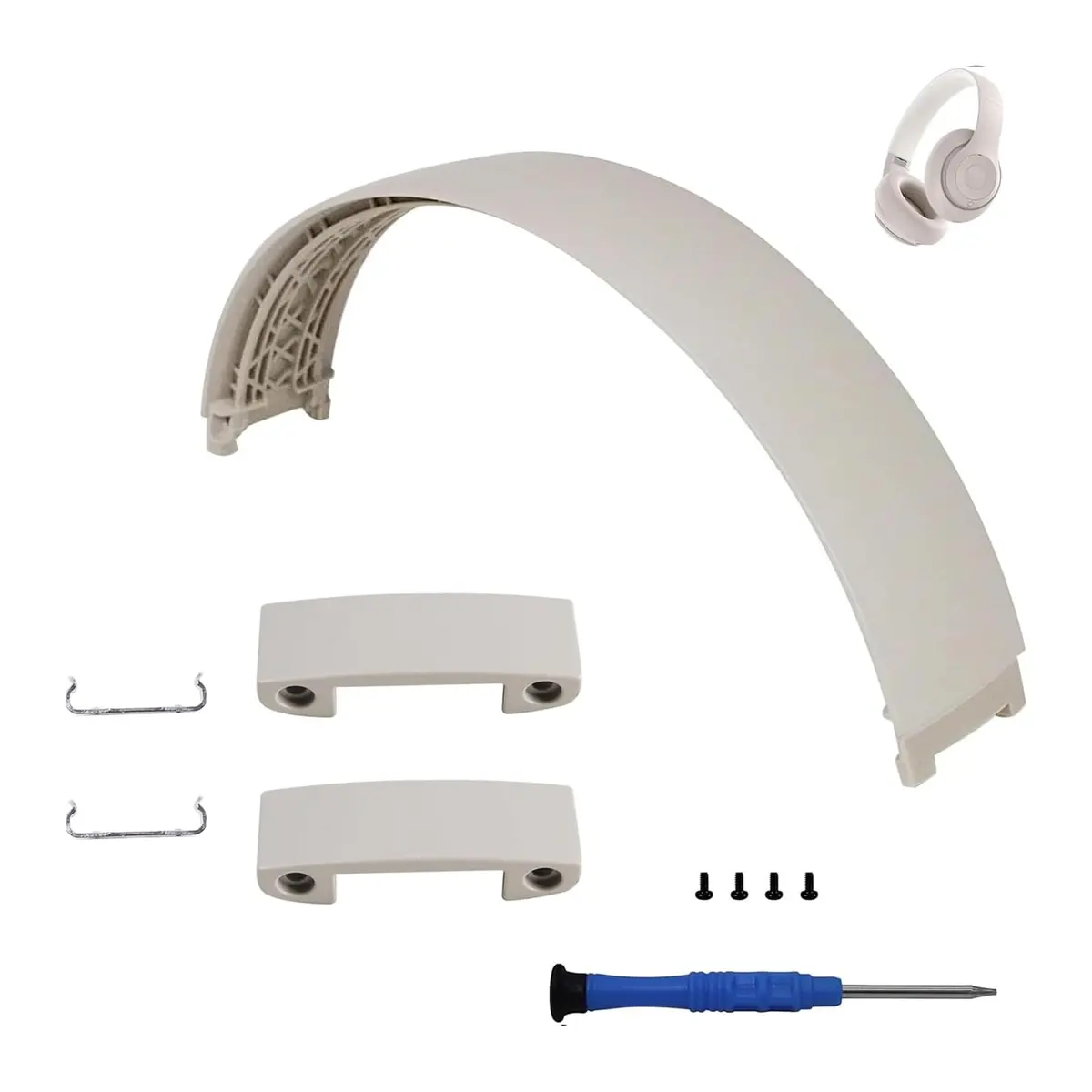 Adhiper Studio Pro Replacement Headband & Hinge Kit for Beats Studio Pro Headphones (Sandstone) | Durable Repair Parts Set - main product image