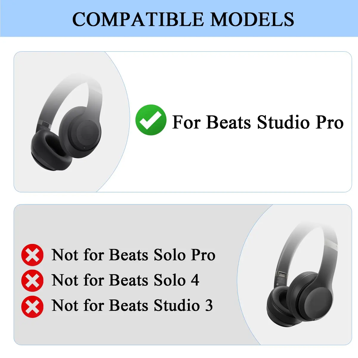 Adhiper Studio Pro Replacement Headband & Hinge Kit for Beats Studio Pro Headphones (Sandstone) | Durable Repair Parts Set - view 2