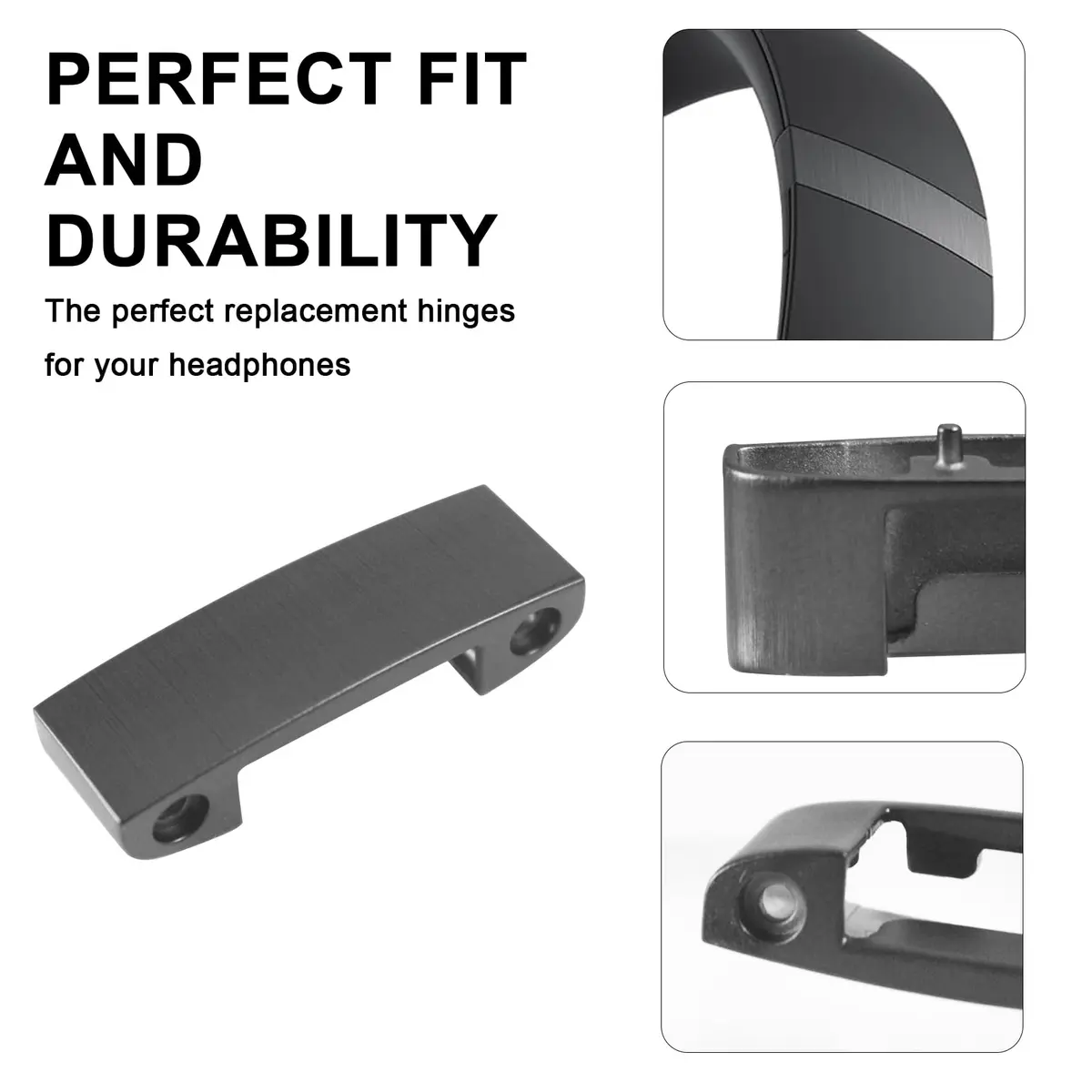 Adhiper Replacement Headband & Hinge Kit for Beats Studio Pro Headphones (Black) | Durable Metal Repair Set - view 4