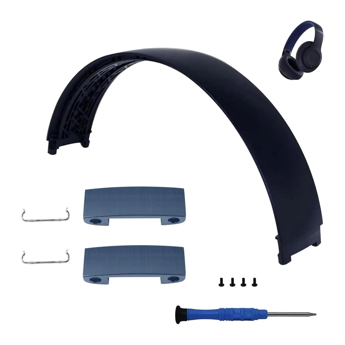 Adhiper Replacement Headband & Hinge for Beats Studio Pro | Durable Repair Kit Navy - main product image