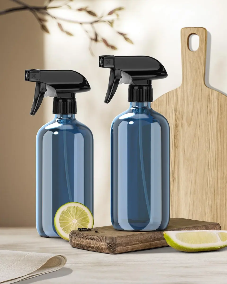 Bontip Indigo Blue Glass Spray Bottle 473ml (16 oz) 2-Pack | UV Protection for Essential Oils & Cleaning Solutions - view 7