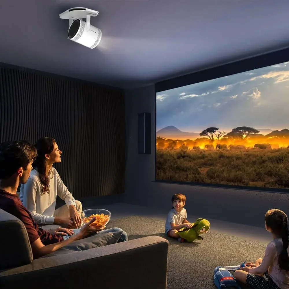 Chanvoo Drill-Free Wall Mount for Samsung Freestyle Projector & Freestyle 2 Accessories | White Steel Mount Shelf - view 5