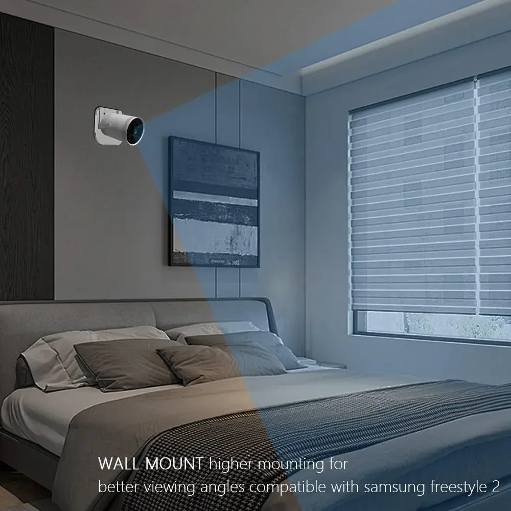 Chanvoo Drill-Free Wall Mount for Samsung Freestyle Projector & Freestyle 2 Accessories | White Steel Mount Shelf - view 9