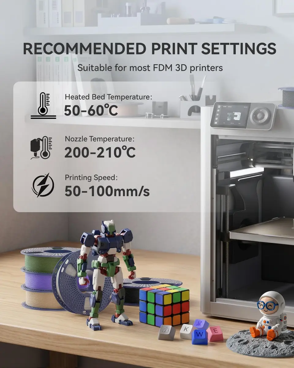 SUNLU 250g PLA Filament Bundle 1.75mm | Multicolor 3D Printer Filament for Small Prints - view 6