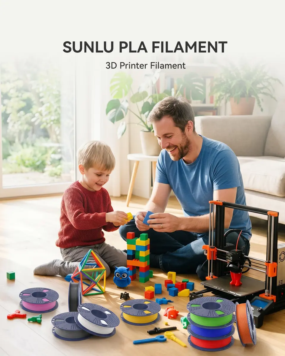 SUNLU 250g PLA Filament Bundle 1.75mm | Multicolor 3D Printer Filament for Small Prints - view 2