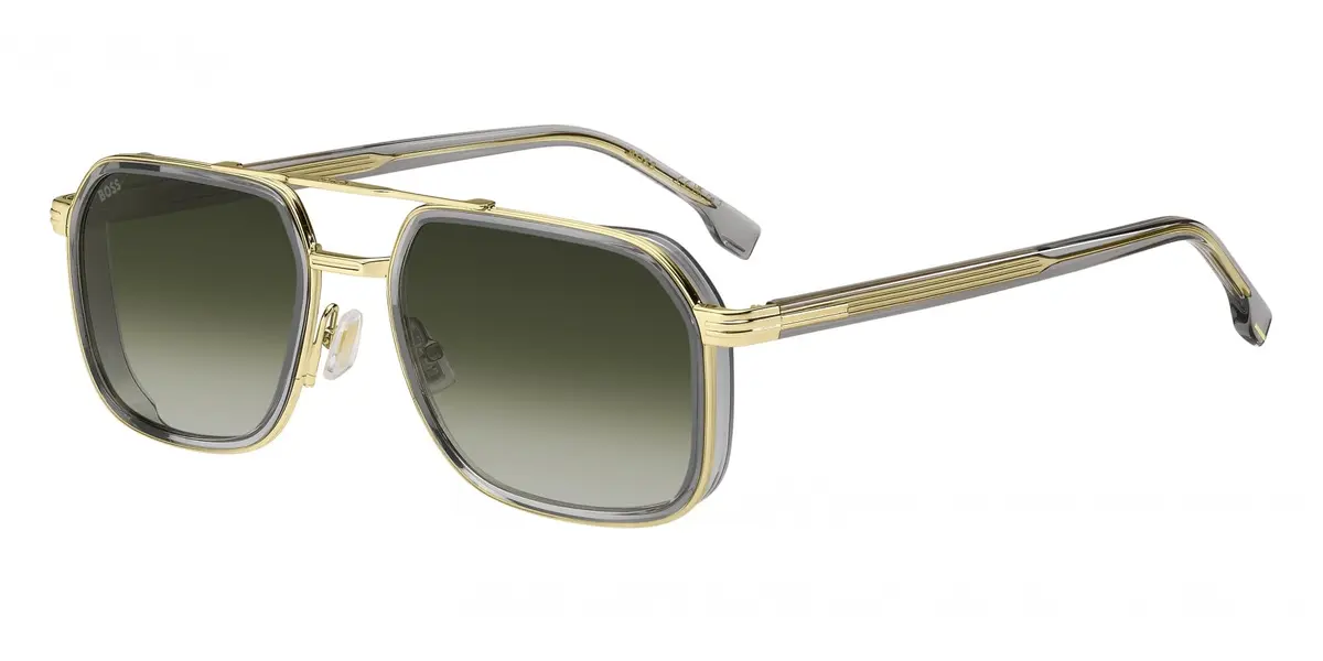 Hugo Boss Boss 1724/S FT3 Grey Gold Sunglasses 55/19/150 | Classic Square Frame for Men - main product image