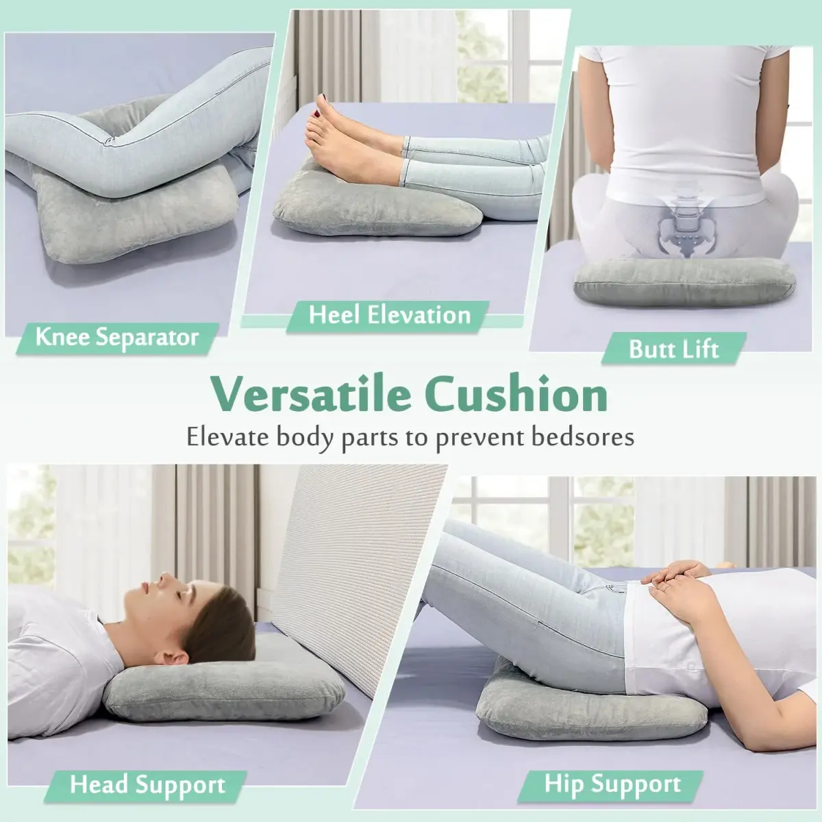 AOSSA Donut Seat Cushion for Tailbone Pain & Hemorrhoids | 40cm x 40cm (15.7" x 15.7") - view 5