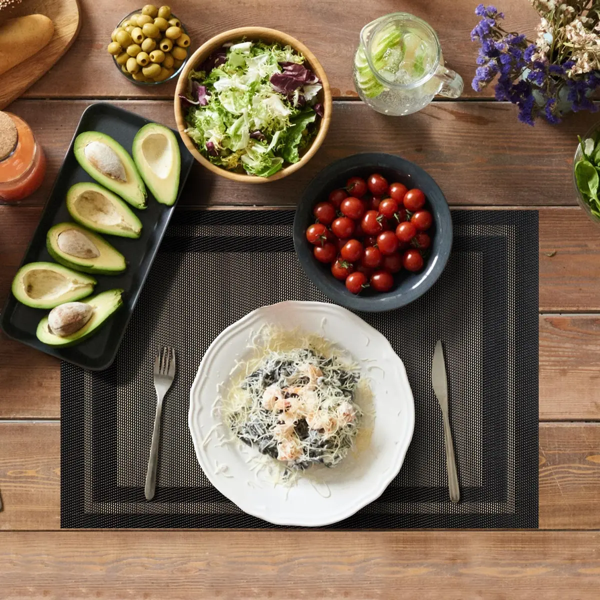 Aofmee Placemats Set of 6 | Washable PVC, Heat Resistant, Non-Slip, Stain Resistant (70-120 chars) - view 5