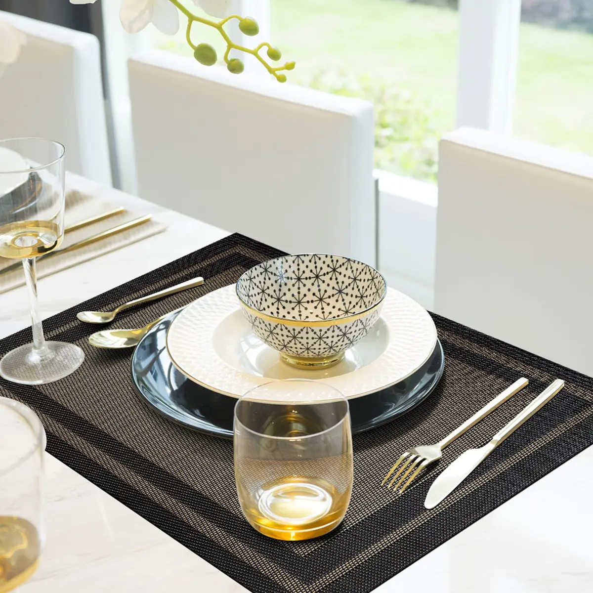 Aofmee Placemats Set of 6 | Washable PVC, Heat Resistant, Non-Slip, Stain Resistant (70-120 chars) - view 7