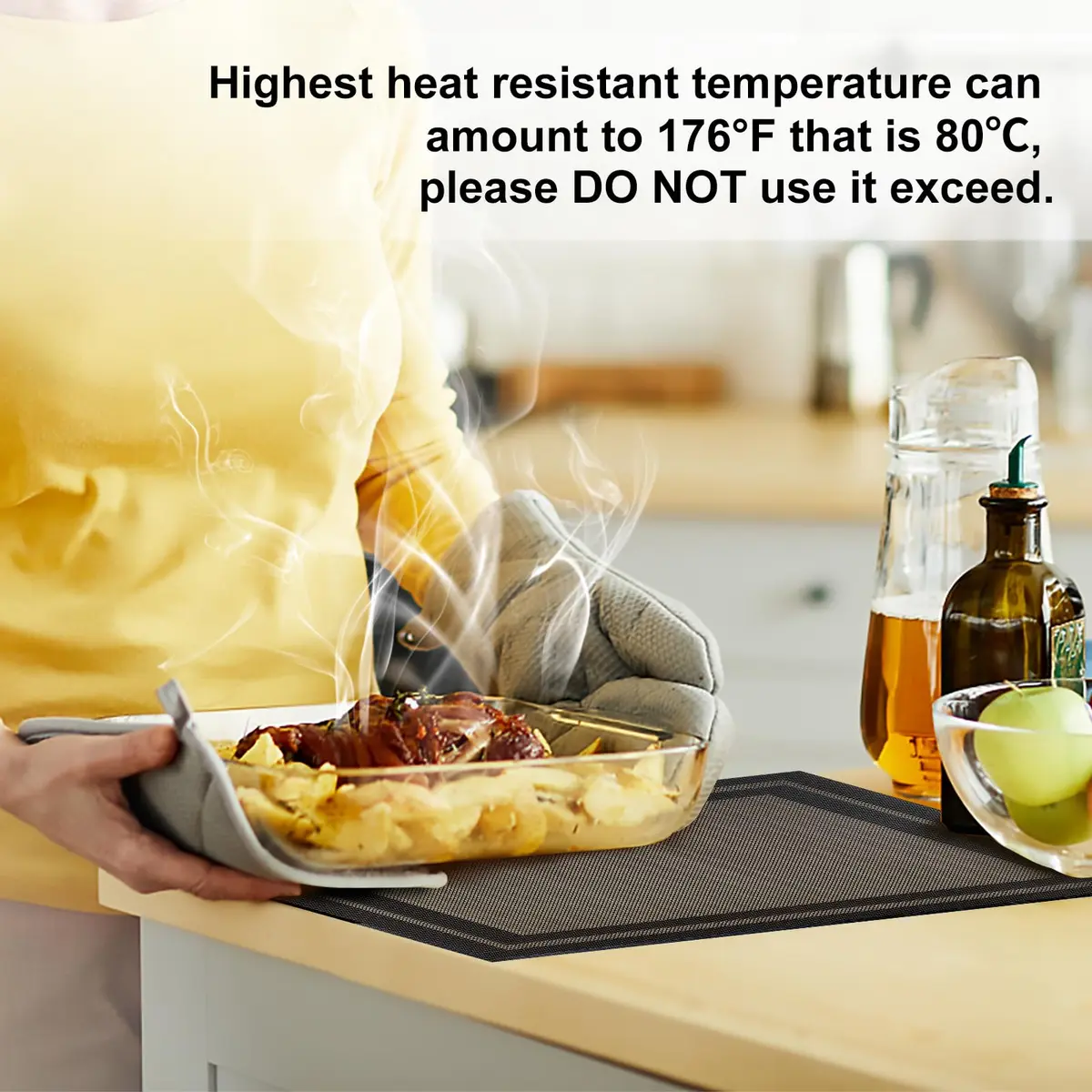 Aofmee Placemats Set of 6 | Washable PVC, Heat Resistant, Non-Slip, Stain Resistant (70-120 chars) - view 3