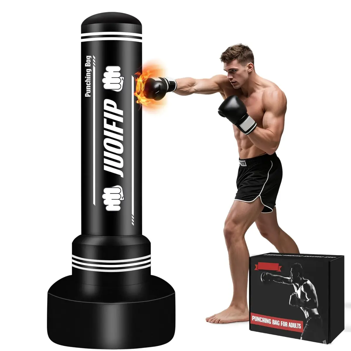 JUOIFIP Freestanding Punching Bag with Stand, 70 inch (178 cm) | Heavy Bag for Adults, MMA, Taekwondo - main product image