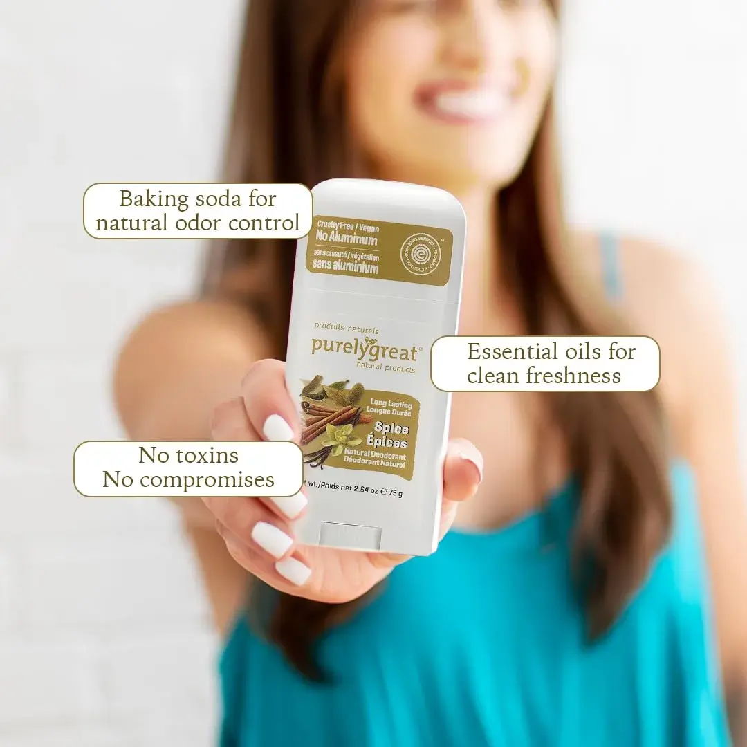 Purelygreat Spice Scented Natural Deodorant Stick 75g (2.64 oz) | All-Day Odor Defense - view 4