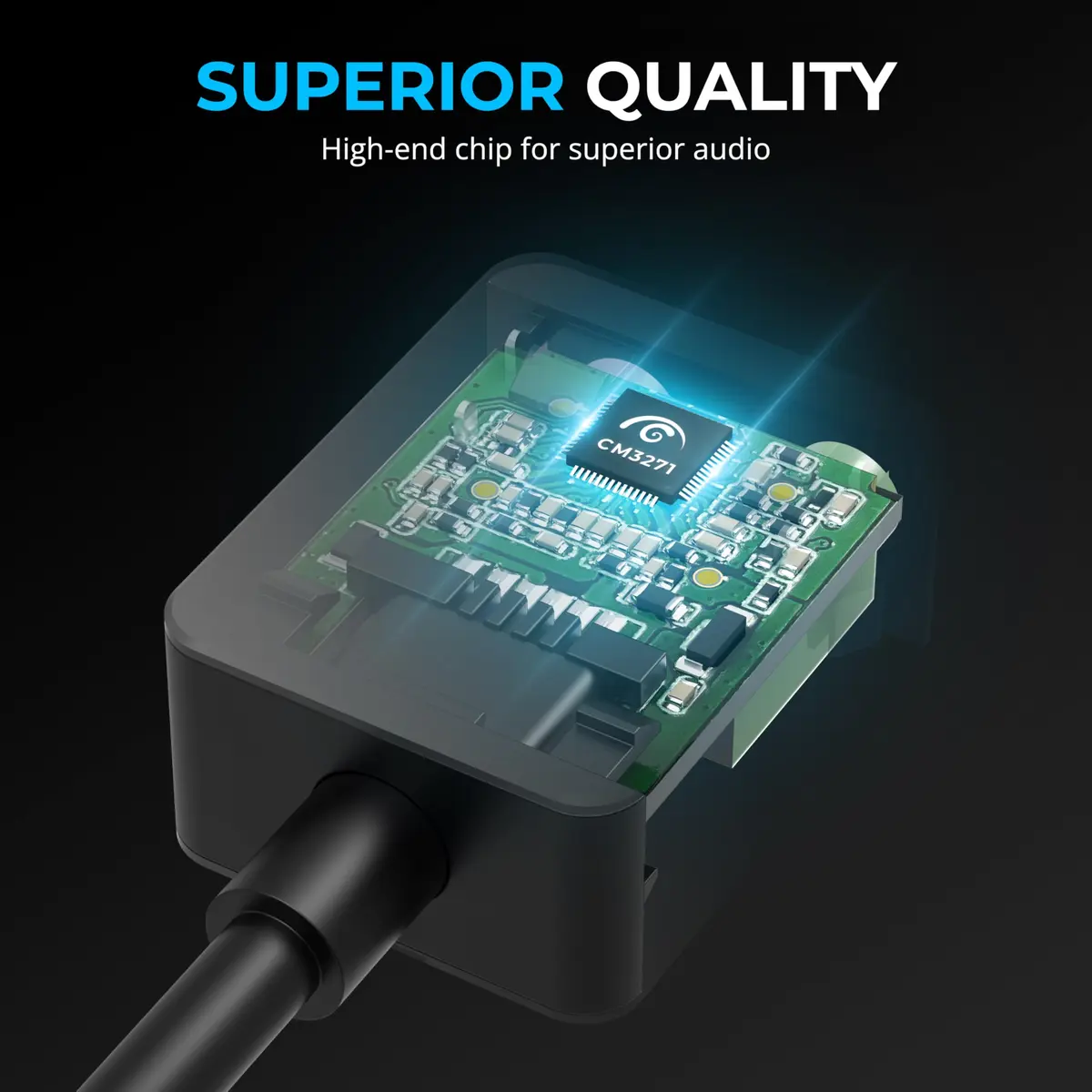 Sabrent USB-C to 3.5mm Audio Adapter, 24-bit/96kHz, Stereo Out & Mono Mic In, For Windows, macOS, Linux, Aluminum, Plug and Play - view 6