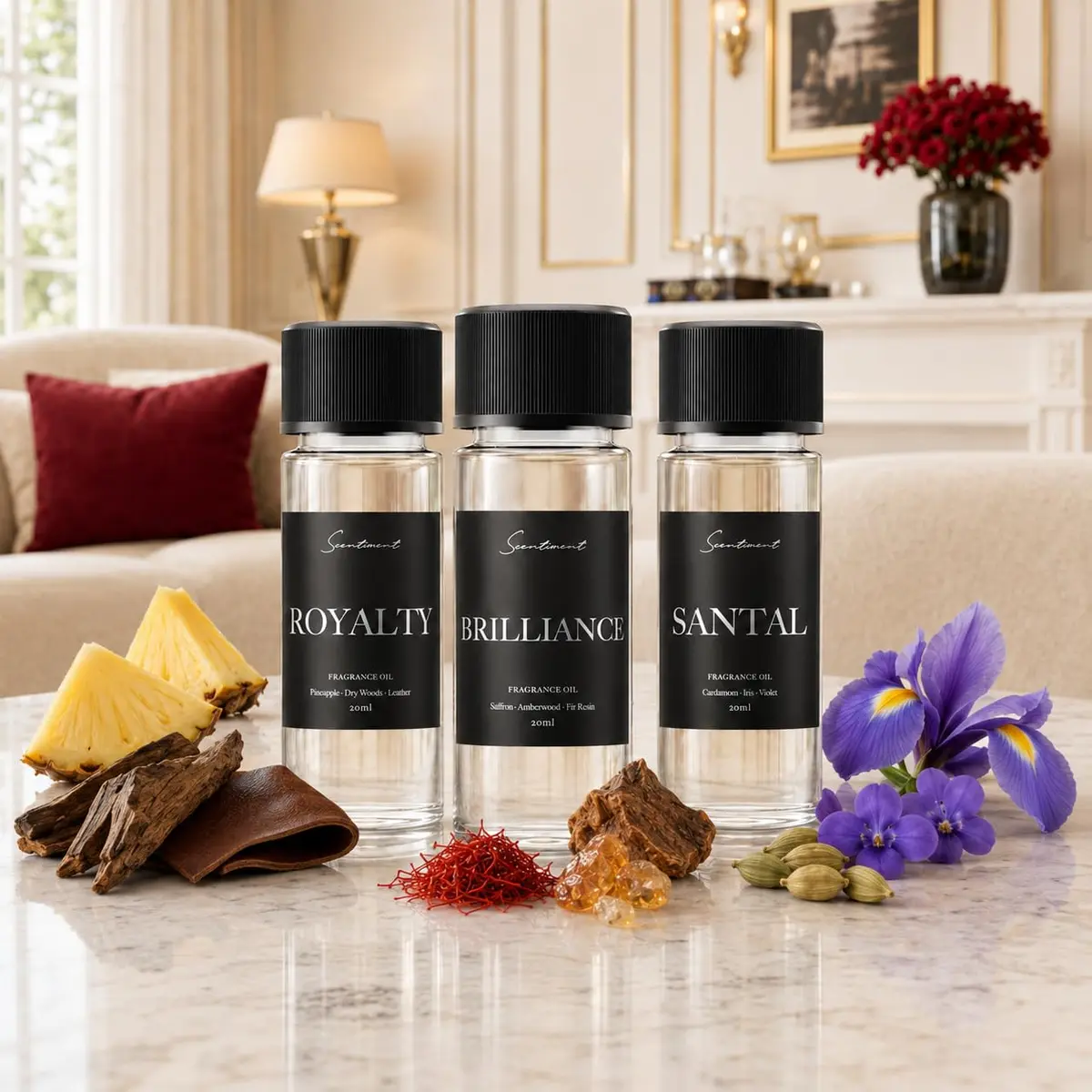 Scentiment Designer Scents - 3 Hotel Diffuser Oil Set-3 x 0.68 fl oz (20 mL) | Luxury Fragrance Oils for Diffusers - view 2