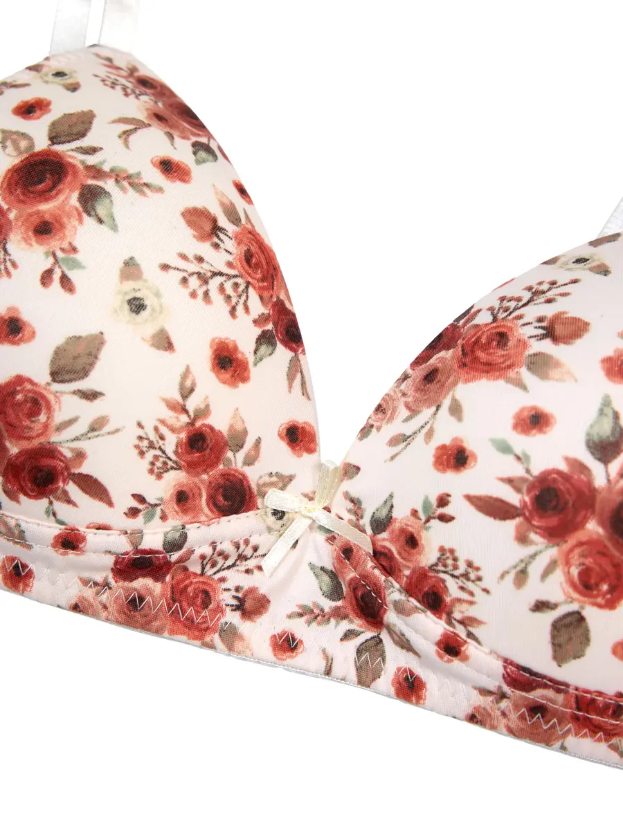 TAHARI Girls' 3-Pack Molded Wireless Bras, Cameo Rose | Comfortable, Breathable & Supportive - view 3