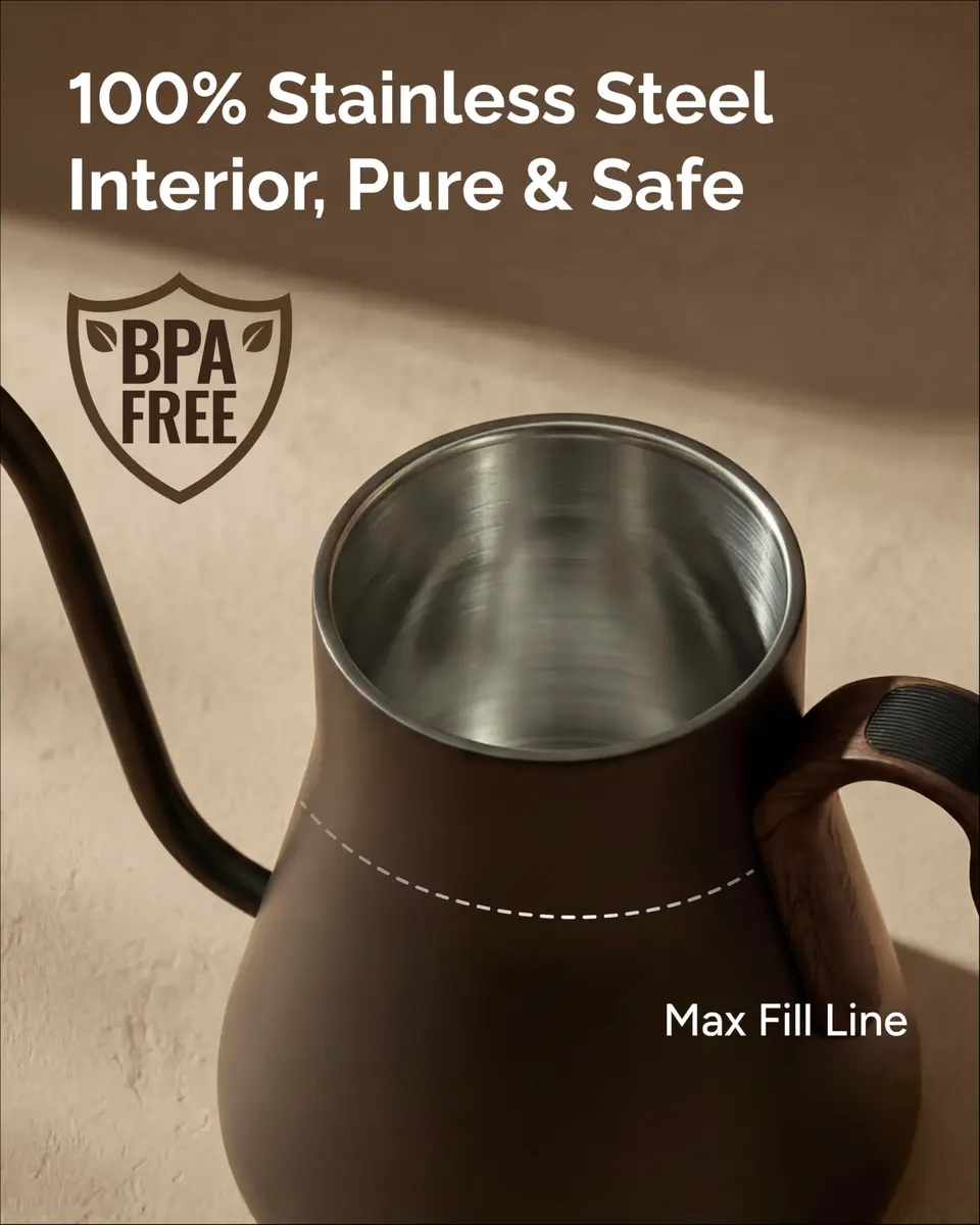 intasting Gooseneck Electric Kettle with ±1℉ Temp Control 0.9L | Precision Pour-Over & Hot Water - view 6